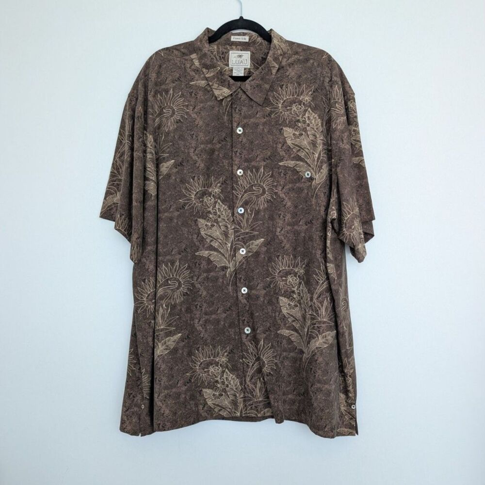 Vintage Luau Finest Silk Limited Edition Tropical Button Hawaiian Shirt Sz 2XL